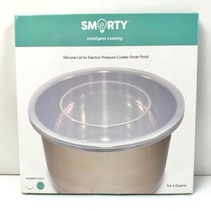 Smarty Silicone Lid for Electric Pressure Cooker 6 Quart Clear, NEW